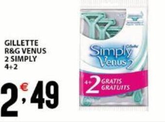 Sisa Gillette R&G Venus 2 Simply 4+2 offerta