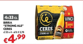 Pam Ceres Strong Ale 330 G(ml) offerta