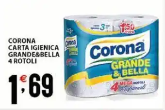 Sisa Corona Carta Igienica Grand&Bella 4 rotoli offerta
