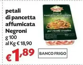 Pam Negroni Petali Di Pancetta Affumicata offerta