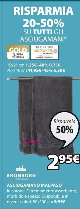 JYSK Asciugamano in cotone offerta