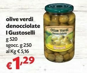 Pam I Gustoselli Olive Verdi Denocciolate offerta