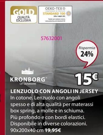 JYSK Lenzuolo con angoli in jersey offerta