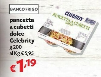 Pam Celebrity Pancetta A Cubetti Dolce offerta