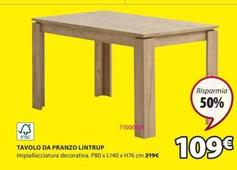 JYSK Tavolo da pranzo offerta