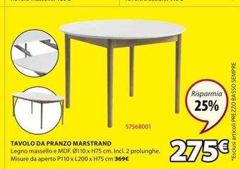 JYSK Tavolo da pranzo offerta