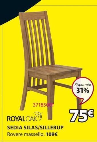 JYSK Sedia silas/sillerup offerta