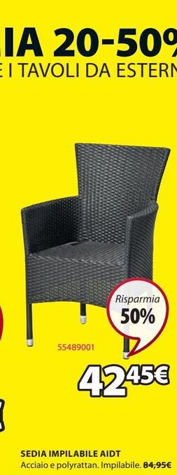 JYSK Sedia impilabile offerta