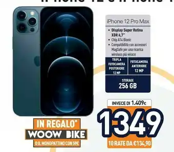 Unieuro Apple IPhone 12 Pro Max 256GB - Grafite offerta