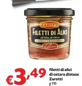 Pam Zarotti Filetti Di Alici All'Olio Di Oliva Distesi offerta