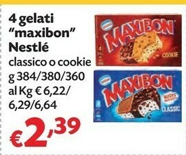 Pam Nestlè Maxibon Cookie 360 G(ml) offerta