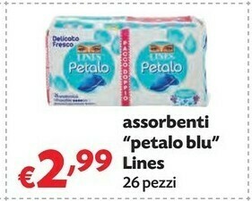 Lines Assorbenti Petalo Blu