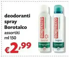 Pam Borotalco Original Unisex Deodorante Spray 150 Ml offerta