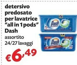 Pam Dash Detersivo Predosato Per Lavatrice All In 1 Pods offerta