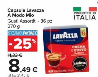Carrefour Market Capsule lavazza a modo mio offerta