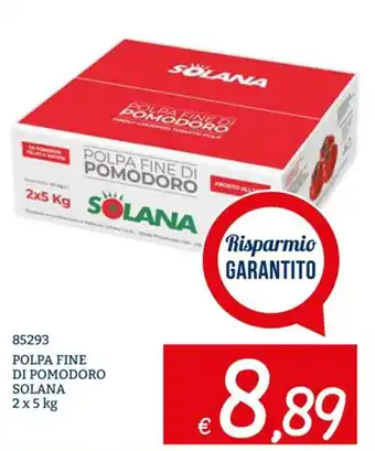 Polpa Fine di Pomodoro Solana 2 x 5 kg