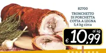 Tronchetto di Porchetta cotta a legna 5,4 kg circa