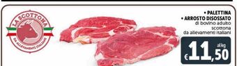 Deco Supermercati Palettina, arrosto disossato di bovino adulto scottona da allevamenti italiani offerta
