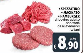 Deco Supermercati Spezzatino, macinato, hamburger di bovino adulto scottona da allevamenti italiani offerta