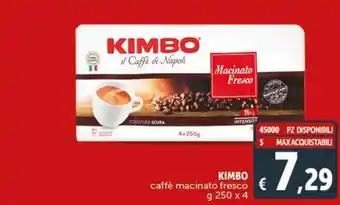 Deco Supermercati Kimbo caffé macinato fresco offerta