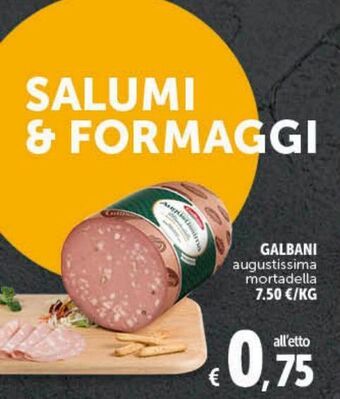 Deco Supermercati Galbani augustissima mortadella offerta