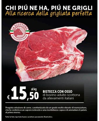Deco Supermercati Bistecca con osso di bovino adulto scottona da allevamenti italiani offerta