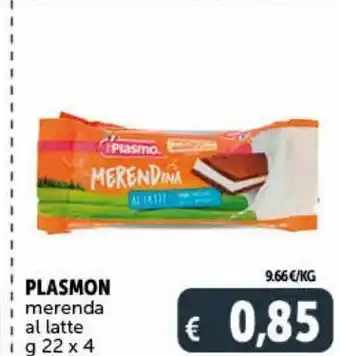 Deco Supermercati Plasmon merenda al latte offerta
