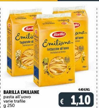 Deco Supermercati Barilla emiliane pasta all'uovo varie trafile offerta