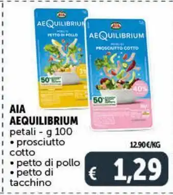 Deco Supermercati Aia aequilibrium pelati, prosciutto cotto, petto di pollo, petto di tacchino offerta