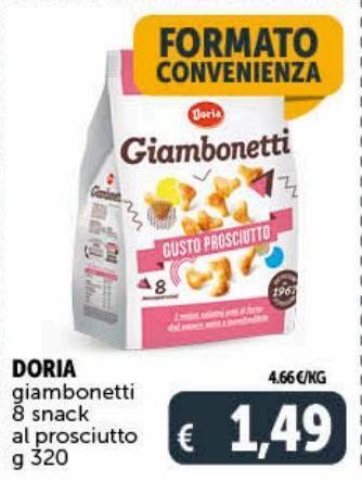 Deco Supermercati Doria giambonetti 8 snack al prosciutto offerta