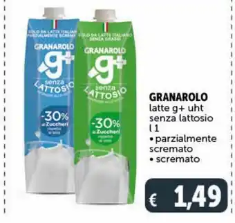 Deco Supermercati Granarolo latte g+ uht senza lattosio, parzialmente scremato, scremato offerta