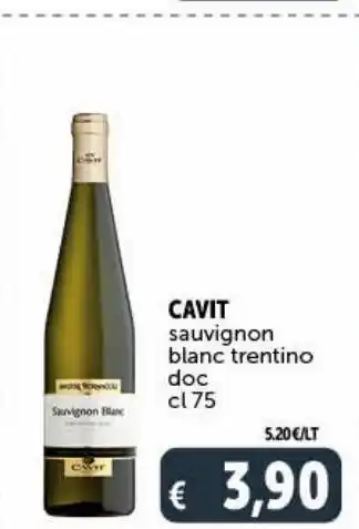Deco Supermercati Cavit sauvignon blanc trentino offerta