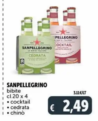 Deco Supermercati Sanpellegrino bibite, cocktail, cedrata, chino offerta