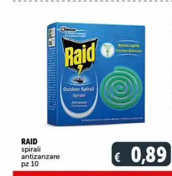 Deco Supermercati Raid spirali antizanzare offerta