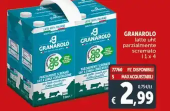 Deco Maxistore Latte uht parzialmente scremato granarolo offerta
