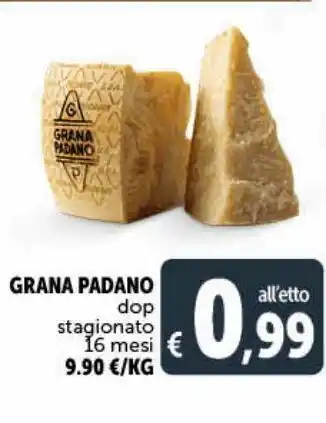 Deco Maxistore Grana padano dop stagionato 16 mesi grana padano offerta