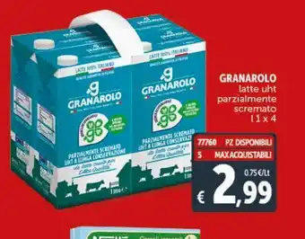 Deco Superstore Granarolo latte parzialmente scremato offerta