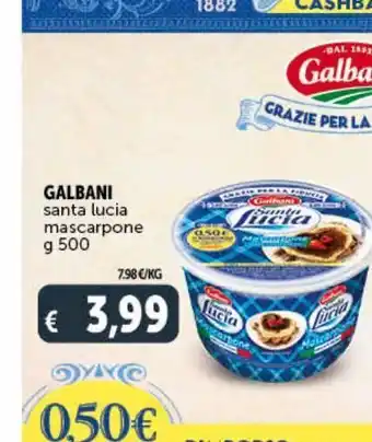 Deco Superstore Galbani santa lucia mascarpone g 500 offerta