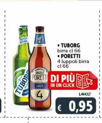 Deco Superstore Tuborg birra cl 66 poretti 4 luppoli birra cl 66 offerta