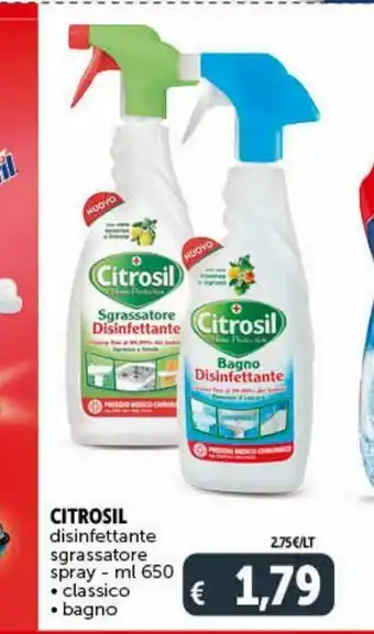 Citrosil disinfettante sgrasatore spray ml 650