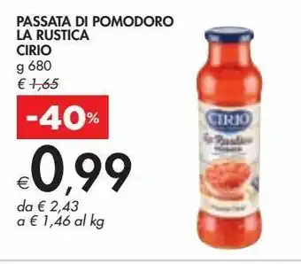 Bennet Passata di pomodoro cirio offerta