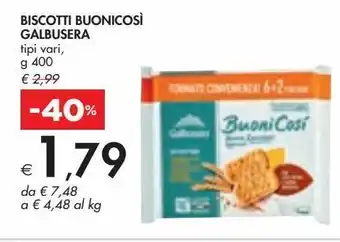 Bennet Biscotti buonicosì galbusera offerta