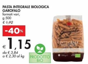 Bennet Pasta integrale biologica garofalo offerta