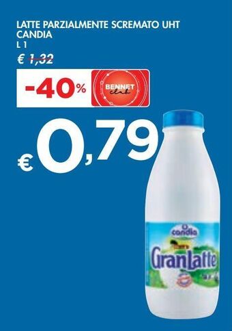 Bennet Latte parzialmente scremato uht candia offerta