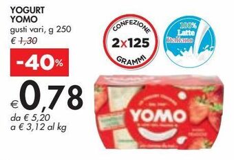 Bennet Yogurt yomo offerta