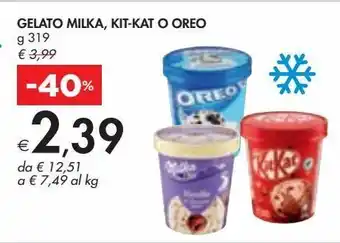 Bennet Gelato milka, kit-kat o oreo offerta