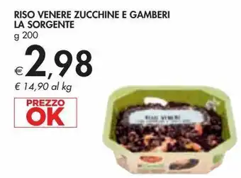 Bennet Riso venere zucchine e gamberi la sorgente offerta