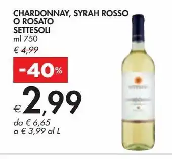 Bennet Chardonnay, syrah rosso o rosato sette soli offerta