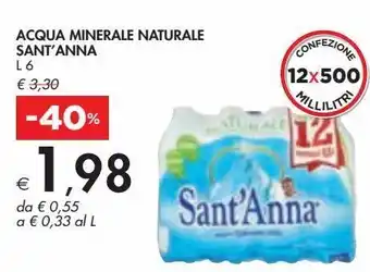 Bennet Acqua minerale naturale sant'anna offerta