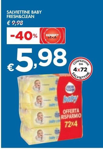 Bennet Salviettine baby fresh&clean offerta